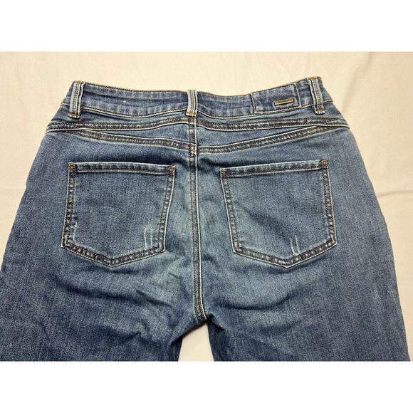 PRANA Women's Tapered Leg Blue Denim Jeans - Size 2 (26x26.5) - Picture 4 of 7